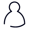 Outline of a person icon