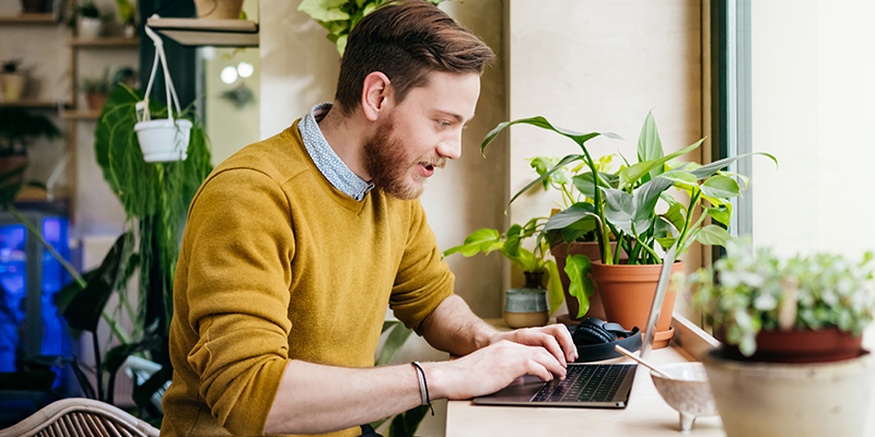 Man on a laptop