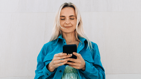 Woman on phone