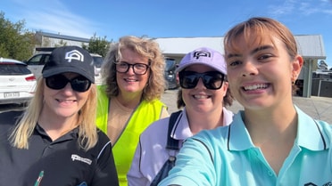 Four Tender Funerals Staff Volunteers With Newcastle Permanent smile for group photo 