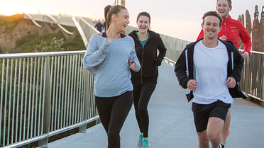 Fitness people going on a morning run
