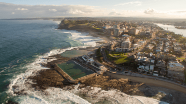 Newcastle beach view