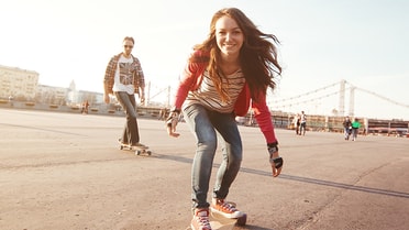 girl on skateboard