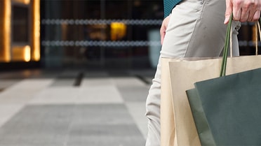 Woman holding shopping bags 