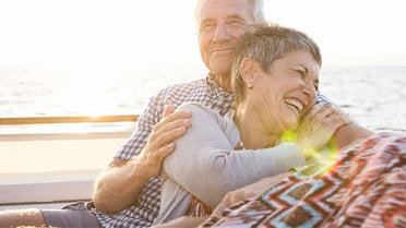 Older couple on beach