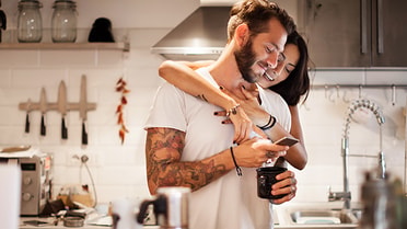 Couple in kitchen