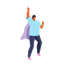 illustration of a super hero